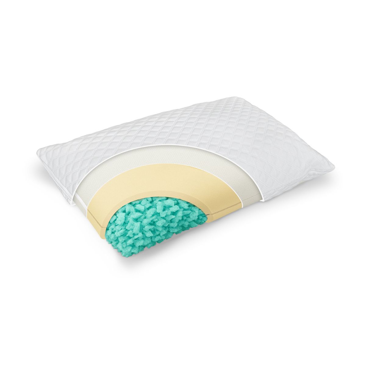 Ergonoomiline geelvahust padi Materasso Adapti Greengel 70x40x16 cm